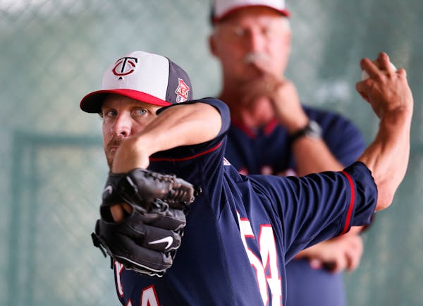 Twins pitcher Matt Guerrier on Monday Feb 24. 2014 in Fort Myers, Florida at Lee County Sports Complex.