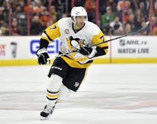 FILE - In this Oct. 29, 2016, file photo, Pittsburgh Penguins' Matt Cullen skates toward the action during an NHL hockey game against the Philadelphia