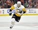 FILE - In this Oct. 29, 2016, file photo, Pittsburgh Penguins' Matt Cullen skates toward the action during an NHL hockey game against the Philadelphia