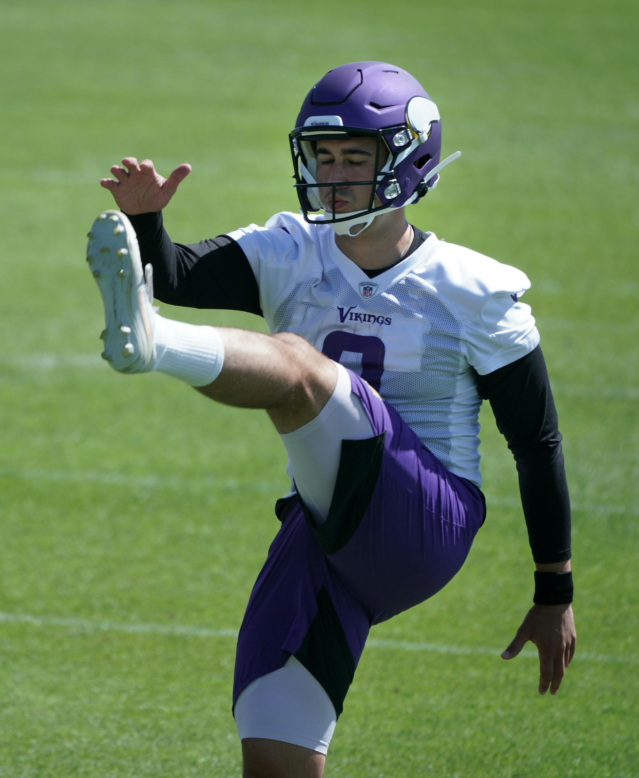 Vikings began OTA's at TCO Performance Center. Punter Zach Von Rosenberg.