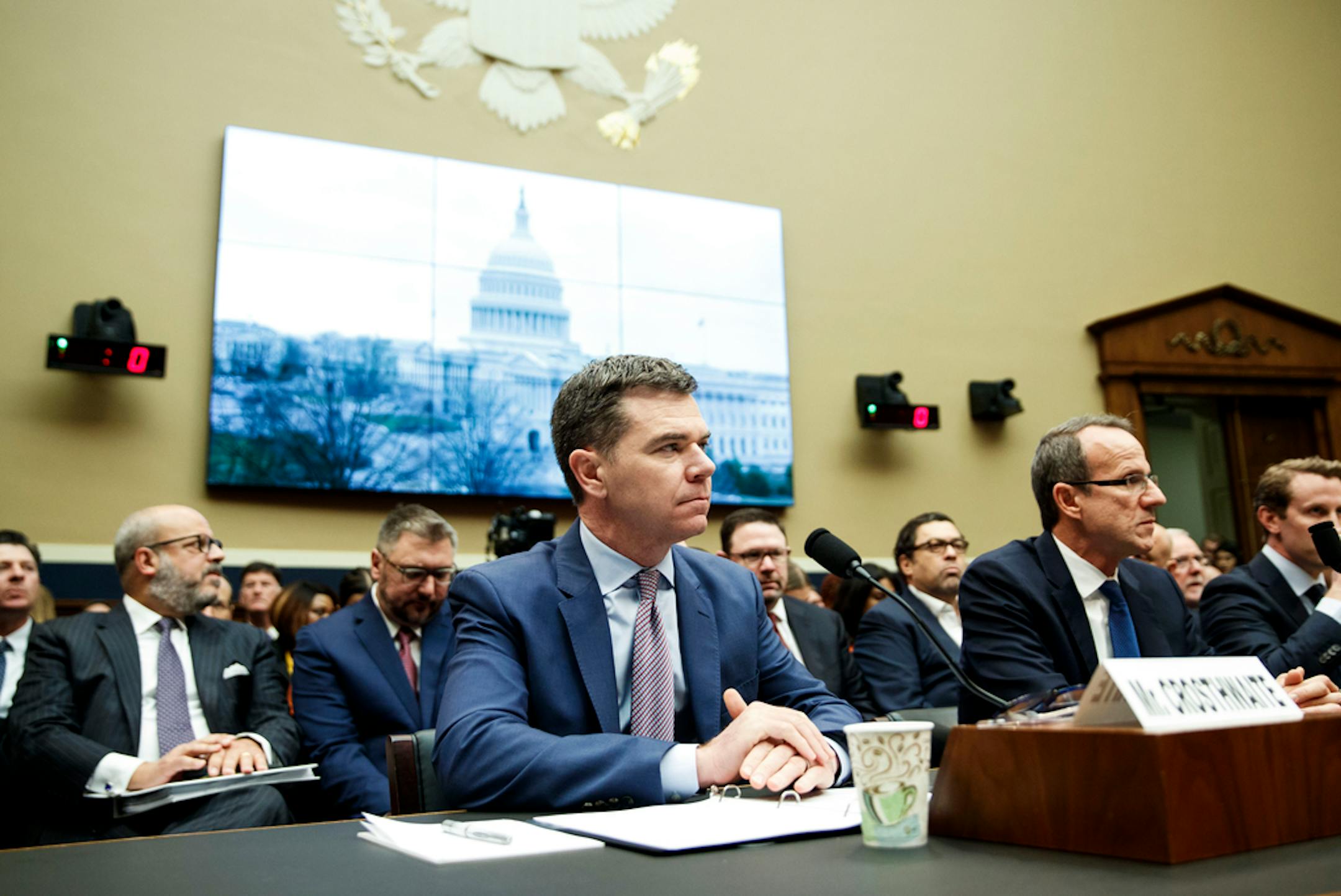 FILE — K.C. Crosthwaite, chief executive of Juul Labs, testifies before a House committee on Capitol Hill in Washington, Feb. 5, 2020. The company faces declining sales and thousands of lawsuits claiming it knowingly sold its trendy vaping products to minors. Soon the F.D.A. will decide whether it can keep selling them at all. (Ting Shen/The New York Times)