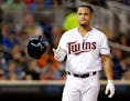 Oswaldo Arcia tossed his helmet after striking out in the seventh inning during a game in May. The Twins designated Arcia for assignment following Thu