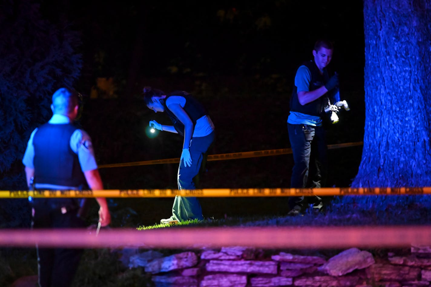 The Minneapolis Police Crime Lab Unit investigated the scene of an Aug. 28 shooting in north Minneapolis, in which multiple people were reported shot.