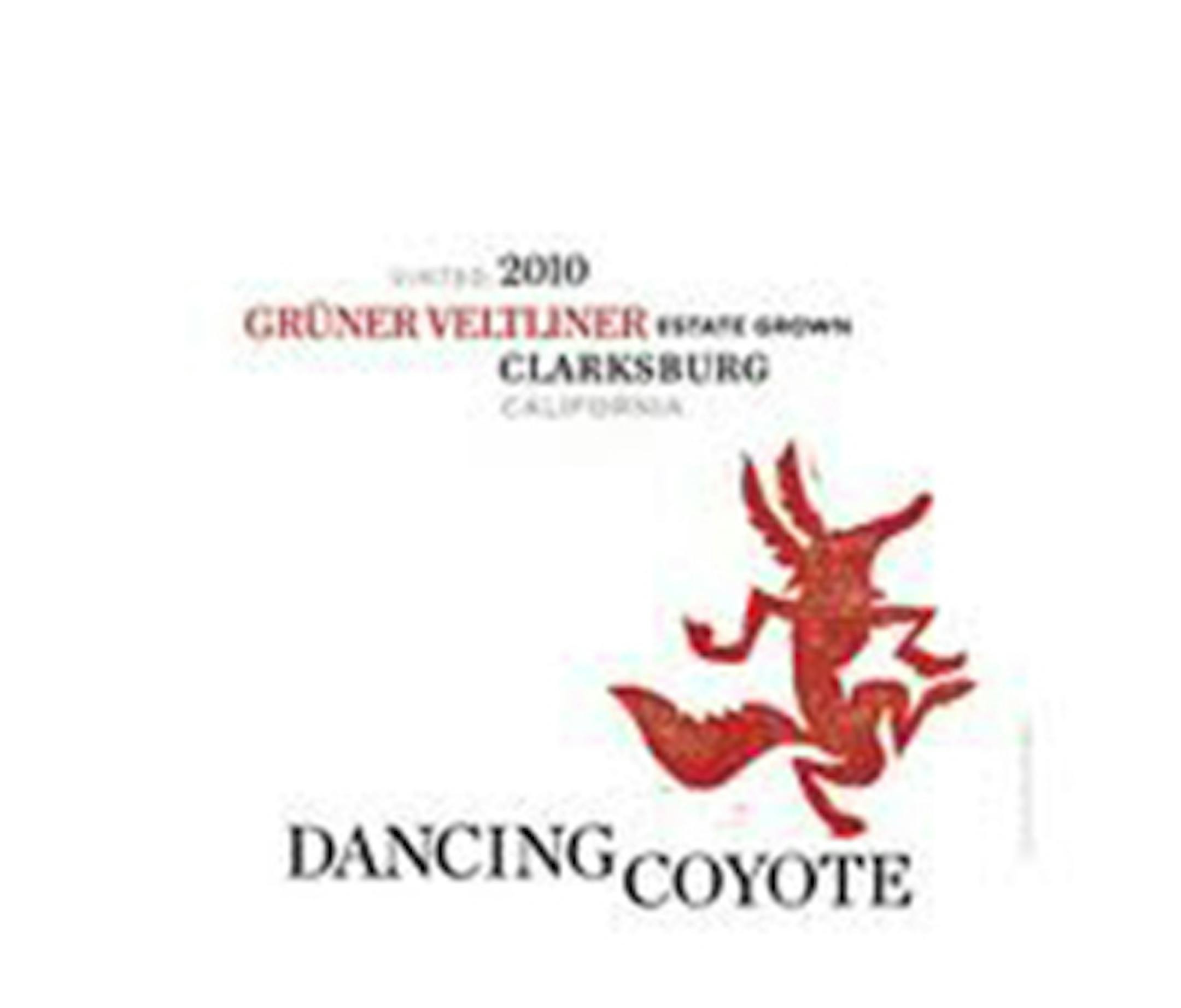 Gruner Veltliner Dancing Coyote label