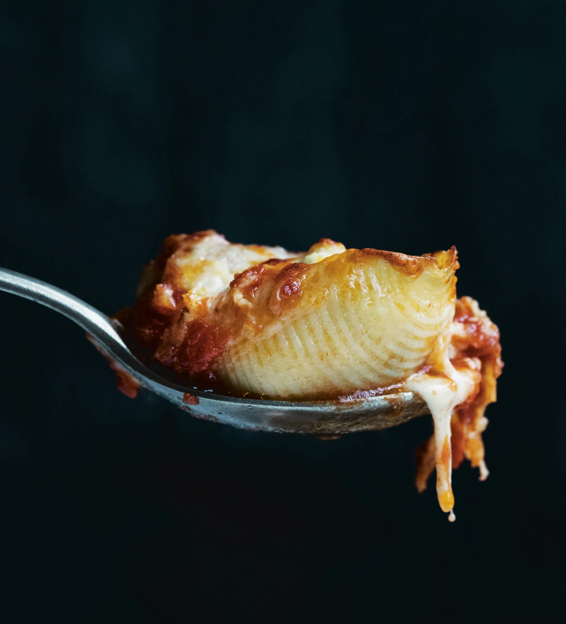 Roasted Poblano Pepper-Stuffed Shells
“Reprinted with permission from Lasagna: A Baked Pasta Cookbook by Anna Hezel and the Editors of TASTE, copyright © 2019. Published by Clarkson Potter/Publishers, an imprint of Penguin Random House.”
Photography copyright: Dylan James Ho + Jeni Afuso © 2019