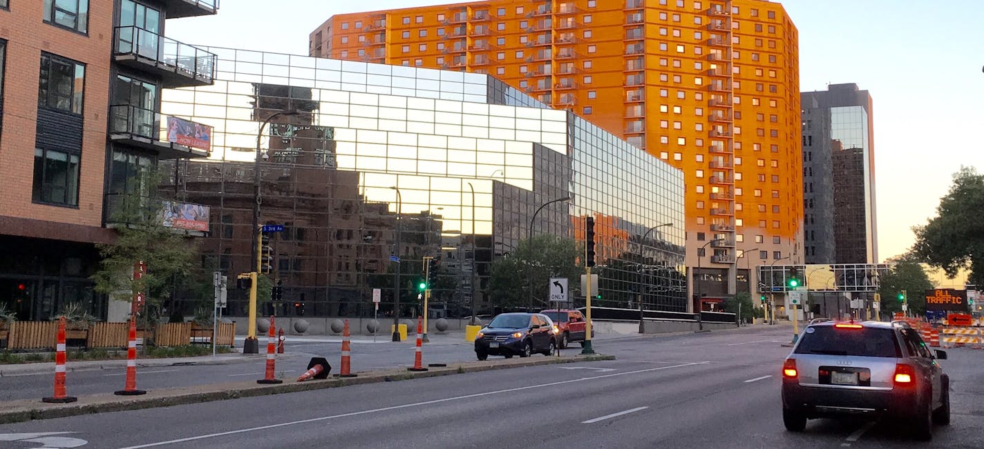 Traffic was getting through Sunday on westbound Washington Avenue in downtown Minneapolis, but a big stretch of that major downtown street is closing for three months starting Monday.