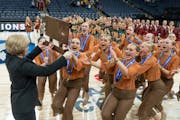 Maple Grove dancers celebrated Friday after they won the jazz state championship at the dance team state championships.wons the 2023 Class 3A State Ch