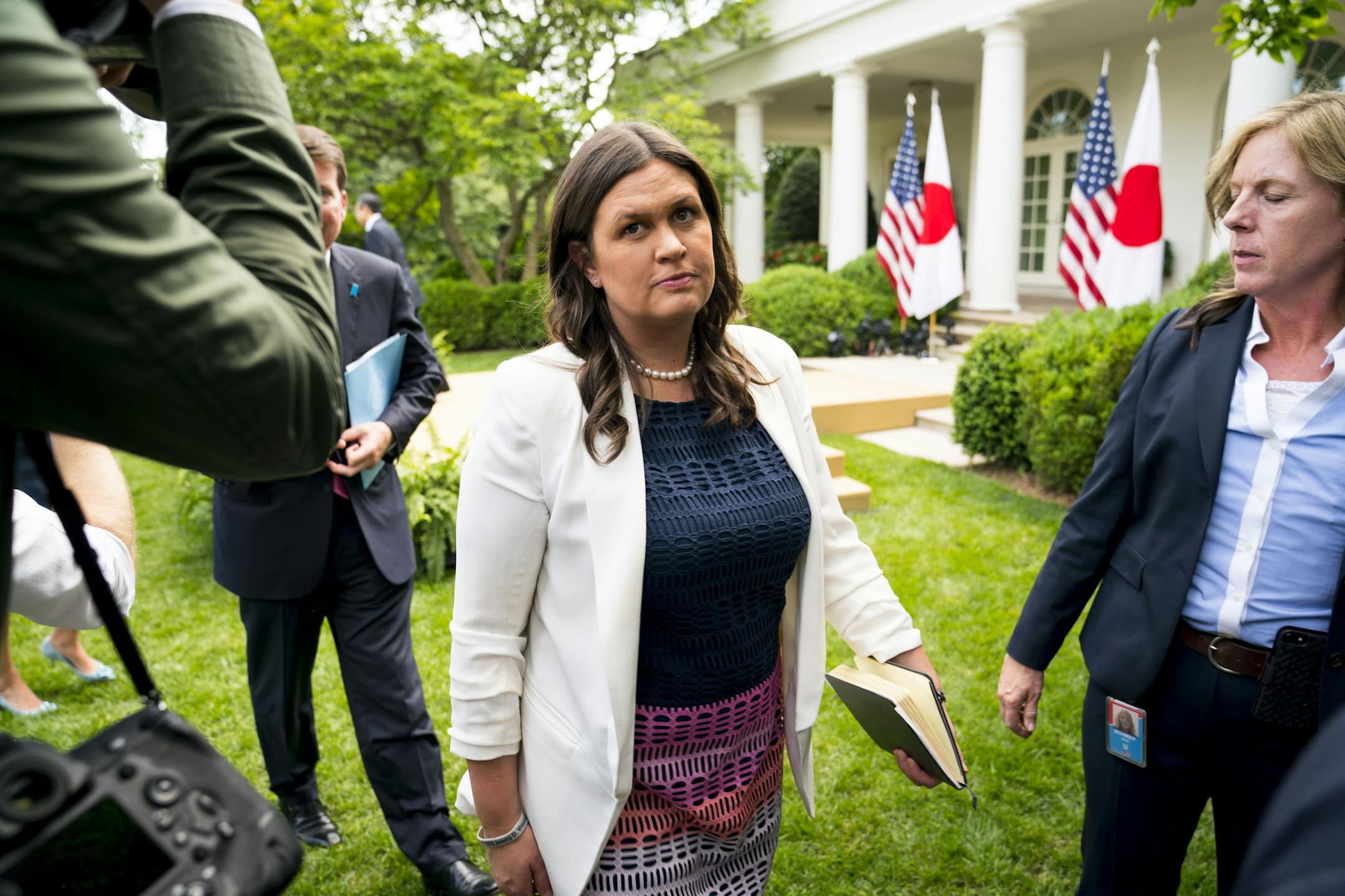 Sarah Huckabee Sanders, the White House press secretary, in Washington, June 7, 2018. Sanders was asked to leave a Virginia restaurant because of her work in the Trump administration, becoming the third such official in the past week ó with Homeland Security Secretary Kirstjen Nielsen and adviser Stephen Miller ó to be singled out for supporting the presidentís policies. (Doug Mills/The New York Times)