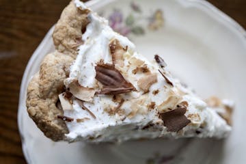 A slice of chocolate coconut cream pie at Honey and Rye in St. Louis Park December 17, 2013.