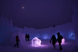 Guests explored the Ice Castle in Excelsior.