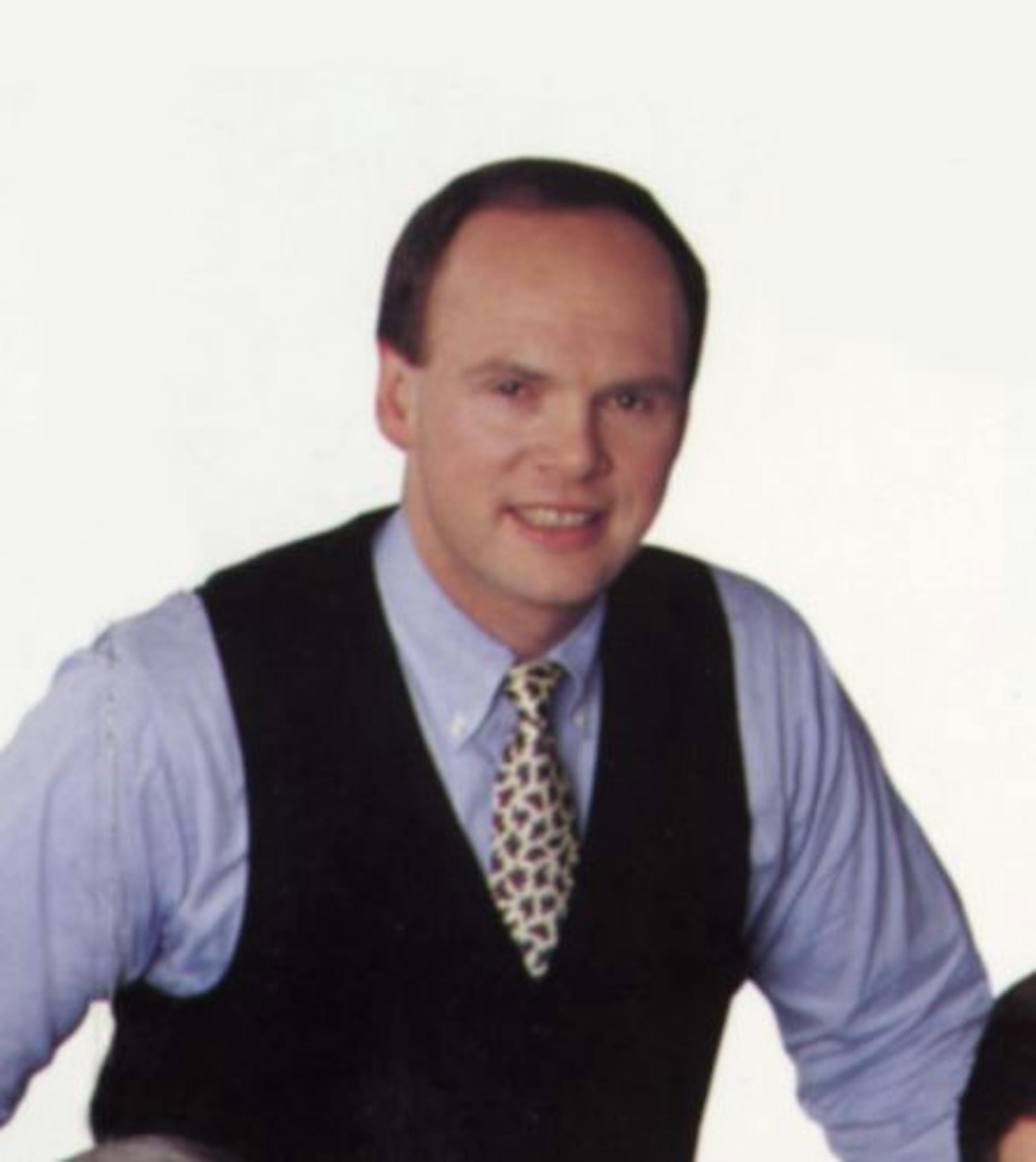 Personal injury attorney David Moskal, now disbarred, was sentenced to prison April 1999 for embezzlement. Photo is cropped from a group picture advertisement for the law firm he was with.