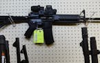 On display at a gun shop in Wendell, N.C., an AR-15 assault rifle manufactured by Core15 Rifle Systems in December 18, 2012. (Chuck Liddy/Raleigh News