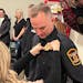 Nowthen Assistant Chief Adam Schrag received his badge during a Feb. 8 City Council meeting.