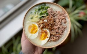 SoYen's pork congee is everything savory and wonderful in a bowl.