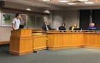 In this pre-pandemic photo, Ryan Malecha, who served on the Mayor's Youth Council from 2018 to 2021, gives an update to the Northfield City Council. M