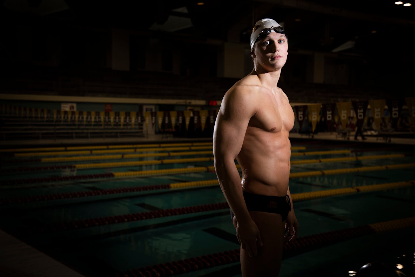 Gophers freshman swimmer Max McHugh poses for a portrait. ] LEILA NAVIDI ¥ leila.navidi@startribune.com