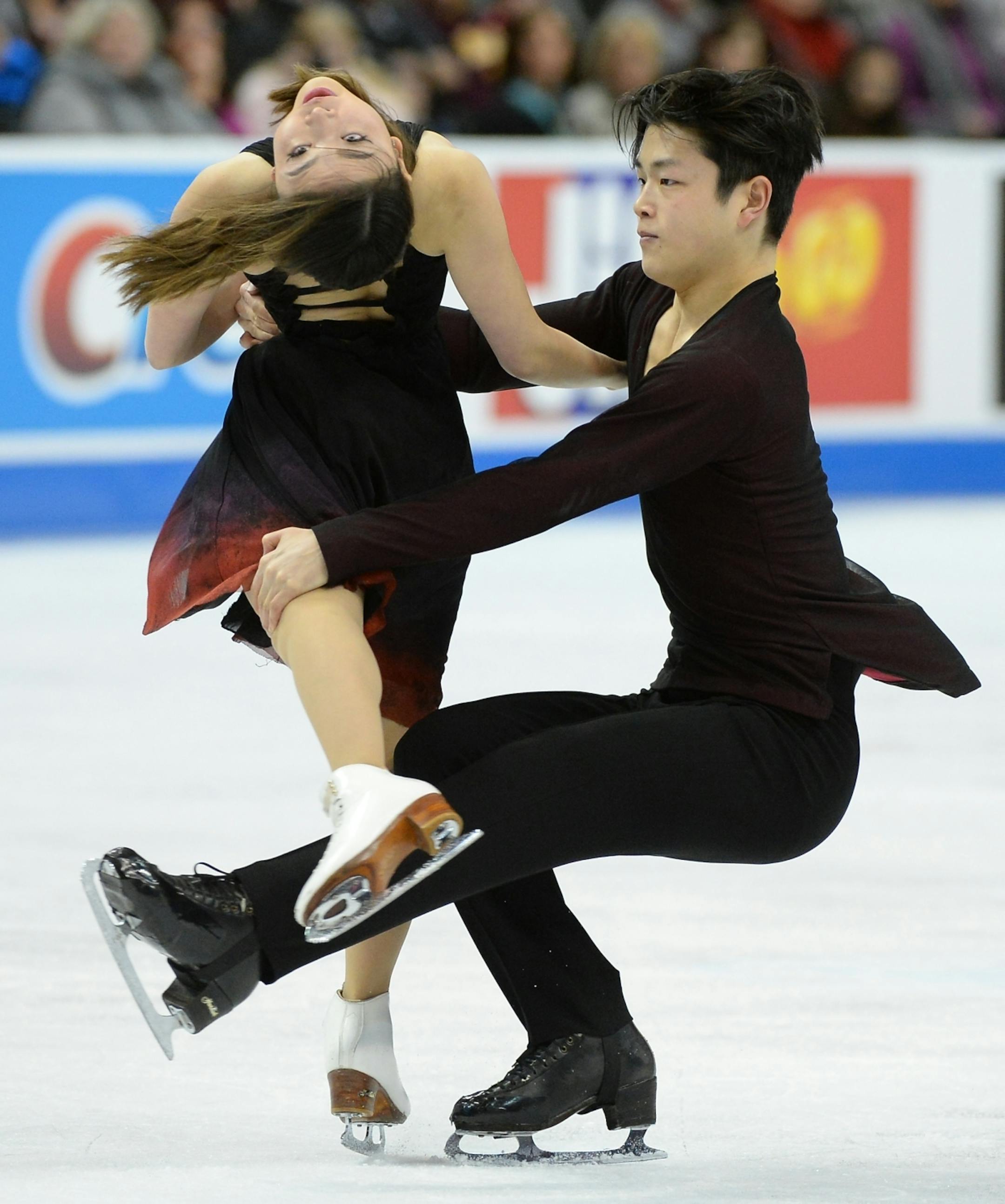 Maia Shibutani and Alex Shibutani performed in the Championship Free Dance program Saturday night with a score of 115.47. The Shibutanis won the overall dance championship with an overall score of 190.14.