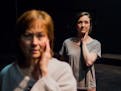Maggie Bearmon Pistner and Maeve Moynihan play the same character at different ages in "While You Were Out" at Red Eye Theater. Photographer: Andrew L