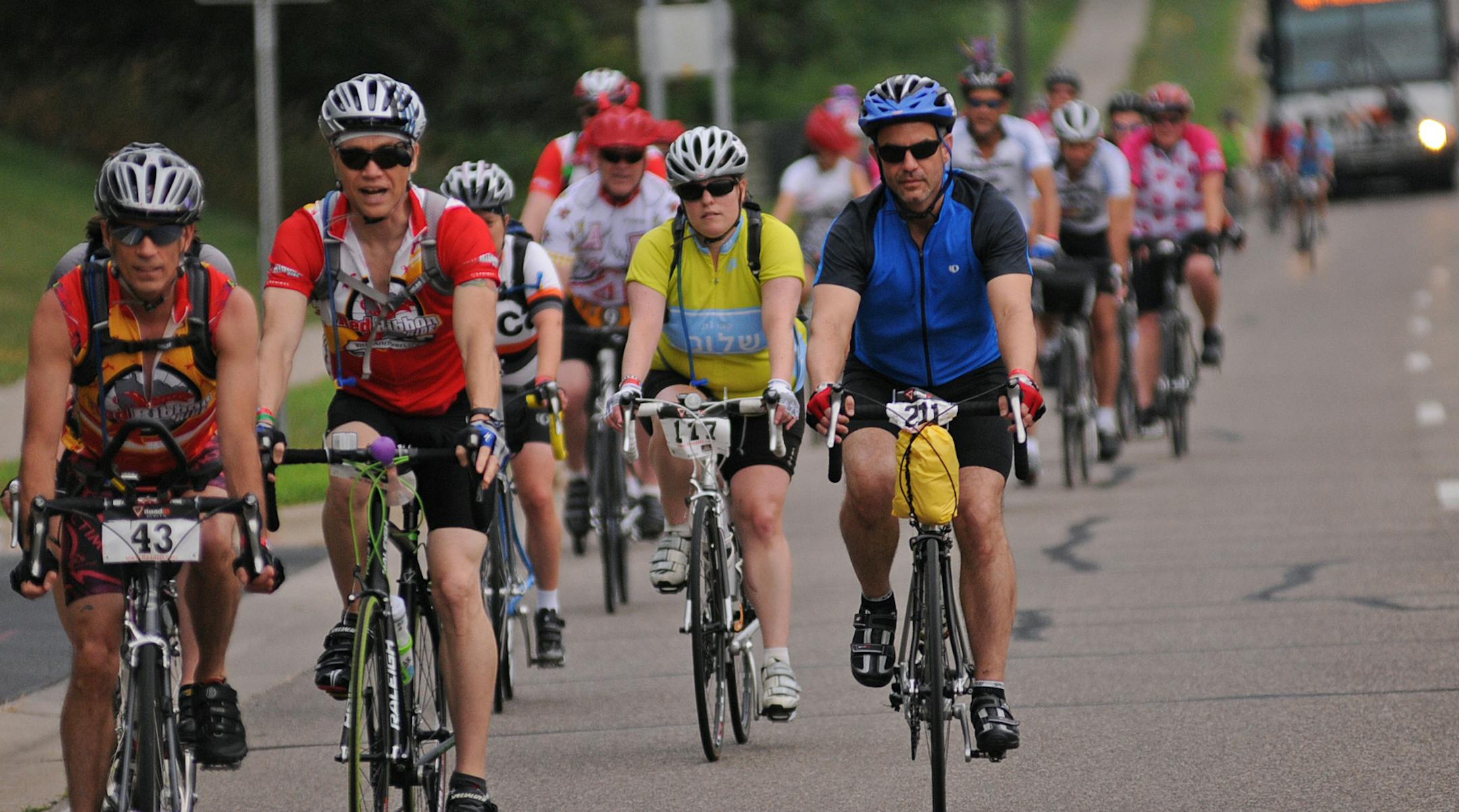 The Red Ribbon Ride is the largest cycling event for HIV/AIDS in Minnesota and the second largest in the United States. Hundreds of cyclists and supporters gathered at Mall of America on July 19 to kick-off the 10th anniversary opening ceremony. The 4 day ride is nearly a 300-mile journey through Minnesota, to raise money for eight Minnesota AIDS service organizations including The Aliveness Project, Clare Housing, African American AIDS Task Force and Minnesota AIDS Project. ] Richard.Sennott@st