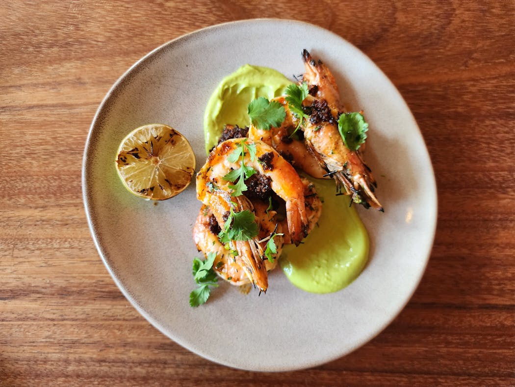 Grilled shrimp at Sooki & Mimi is inspired by beach eats in Mexico.