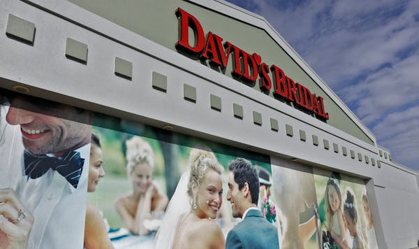The David’s Bridal shop is shown Monday, Nov. 19, 2018, in Tampa, Fla. 