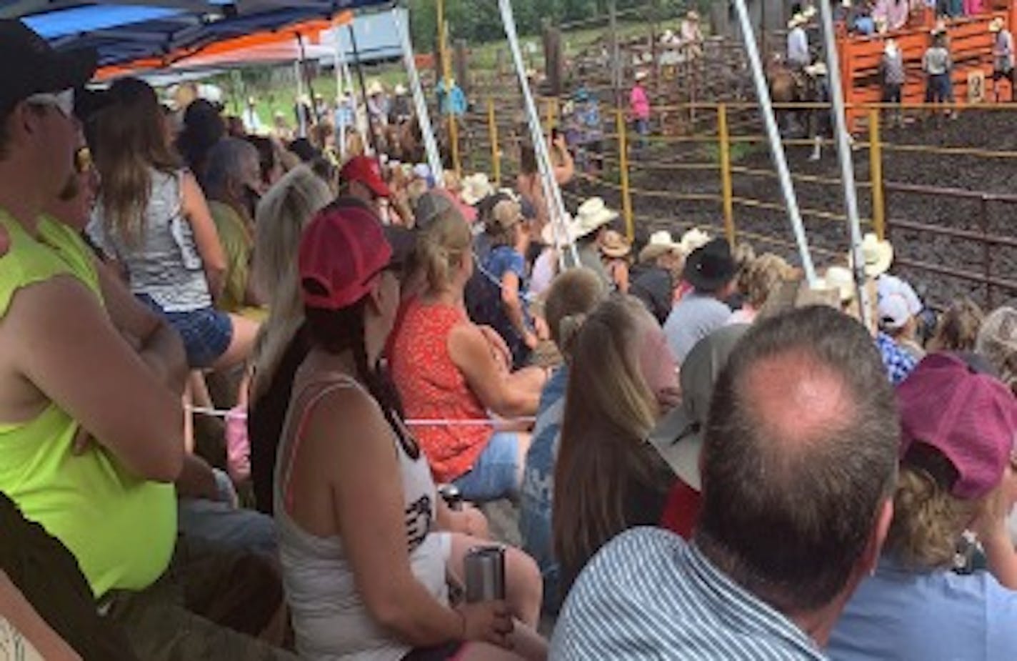 A view of the crowd at the North Star Stampede Rodeo on July 25.