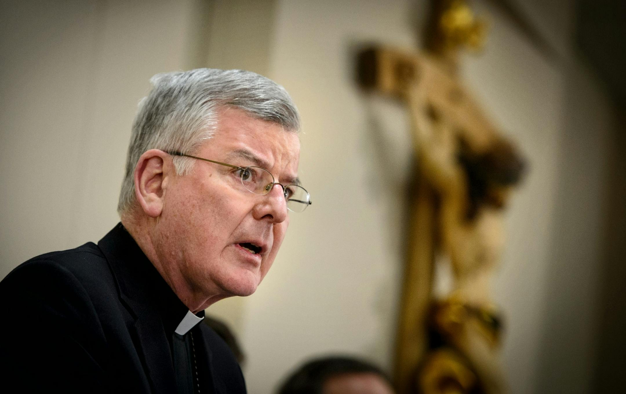 Archbishop John Nienstedt spoke about the Archdiocese bankruptcy.