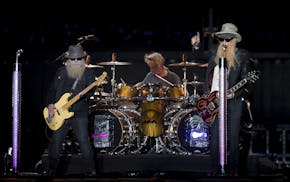 ZZ Top closed the double header at the new amphitheater outside Treasure Island Casino on Friday evening.