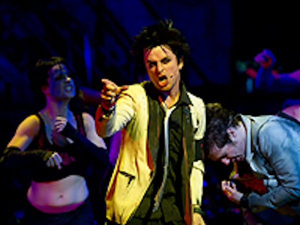 Billie Joe Armstrong as St. Jimmy in "American Idiot" on Broadway. He is not in the touring version.