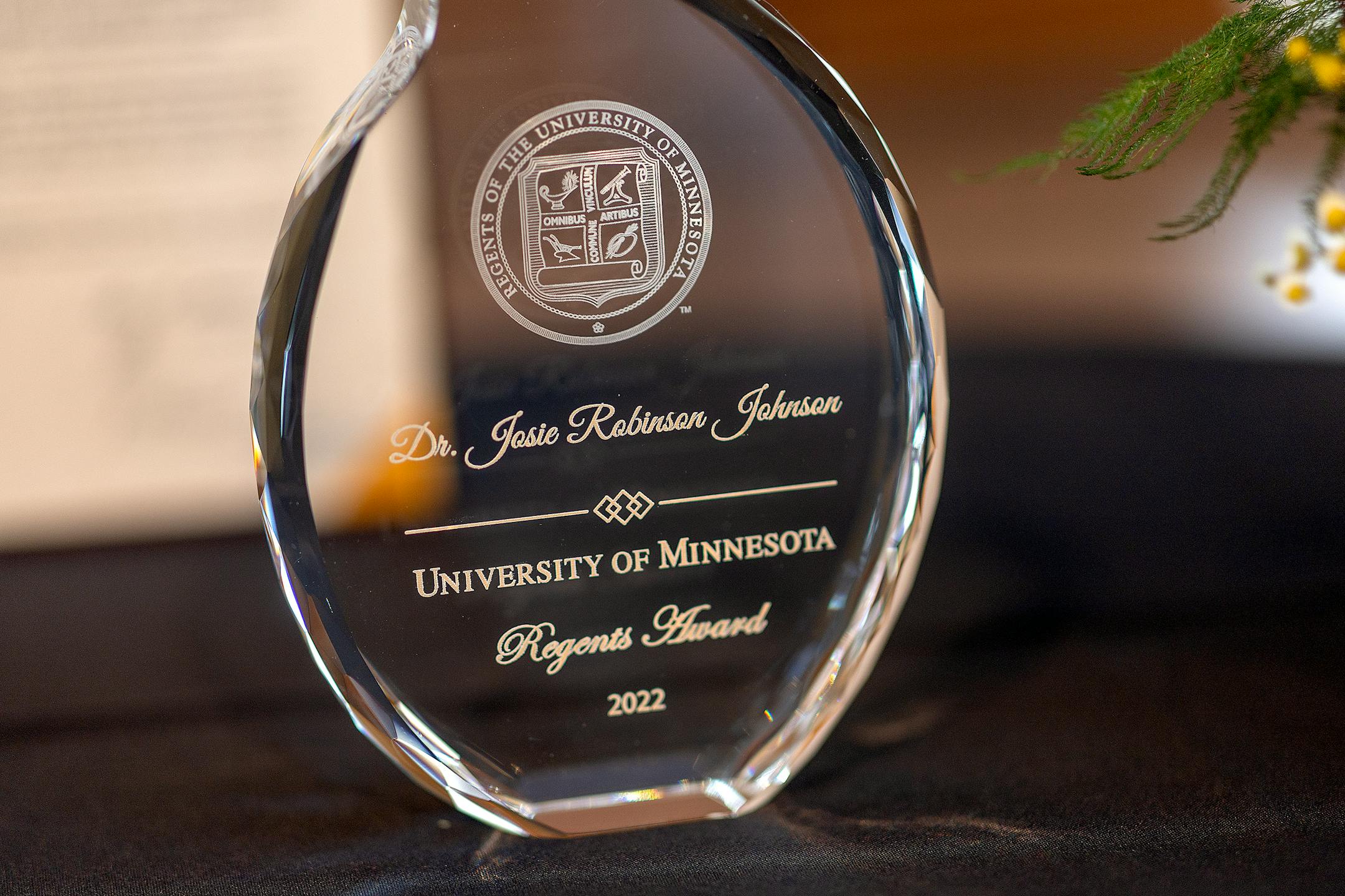 Josie R. Johnson is honored during a ceremony.