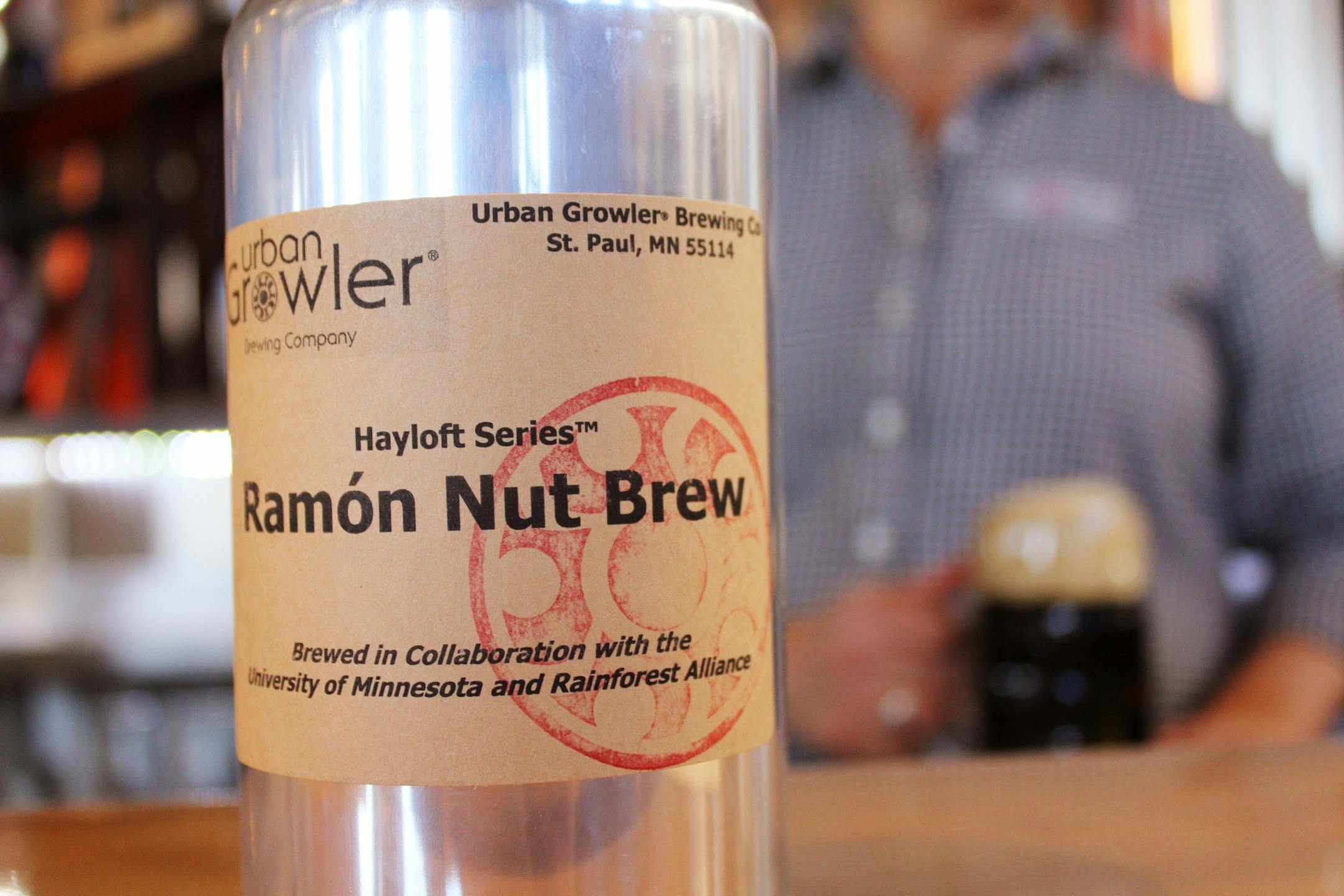 Urban Growler brewed beer using the Guatemalan ramón nut.