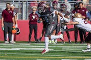 Augsburg running back DJ Monroe, above vs.  Concordia (Moorhead) on Oct. 29, will play against Bethel on Saturday in a game that will decide the Skyli