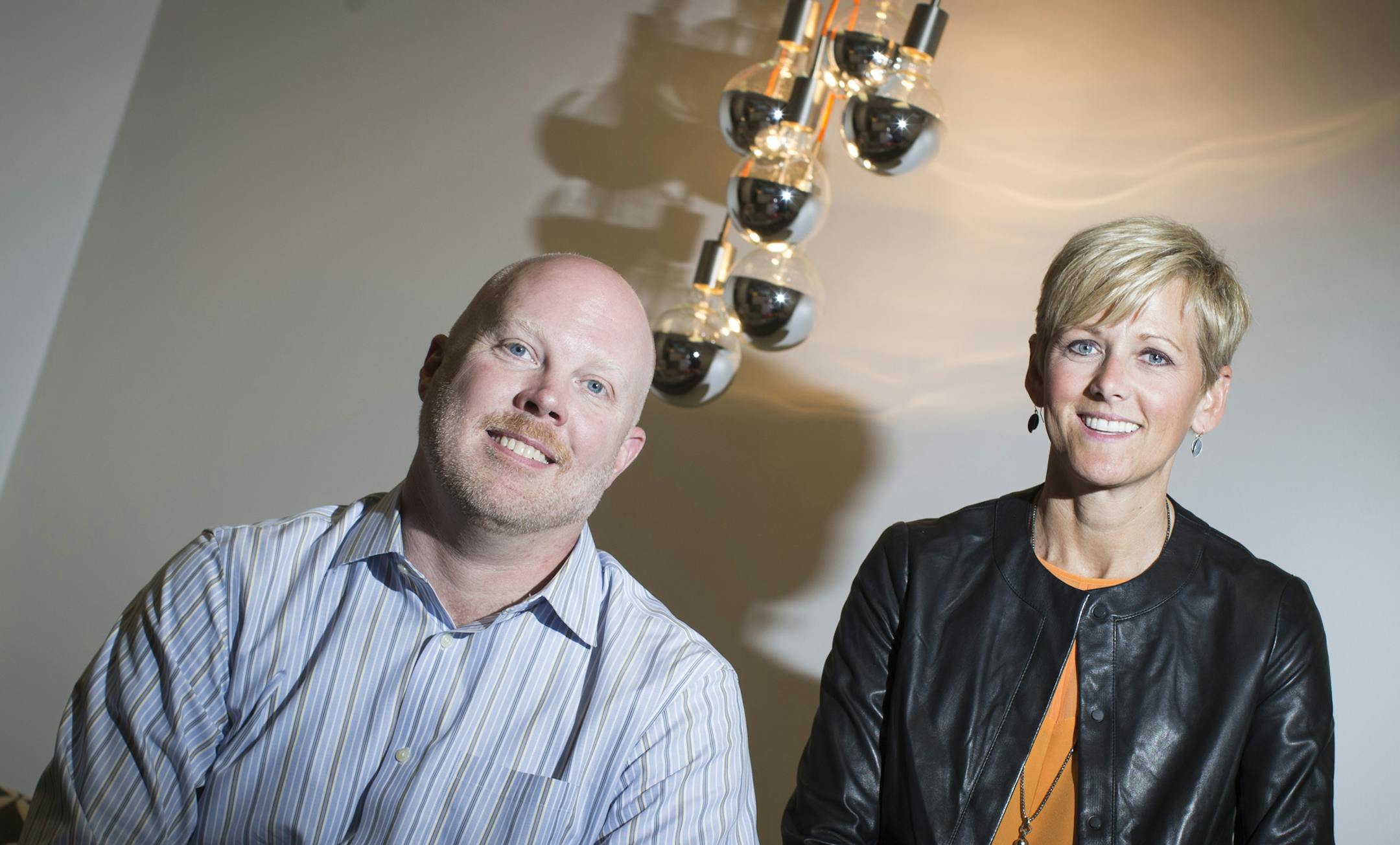 Scott Severson president of Brandpoint and Brenda Boehler CEO of Bellacor posed for a picture in Mendota Heights, Minn. on Monday, July 28, 2014.] REN√âE JONES SCHNEIDER ‚Ä¢ reneejones@startribune.com