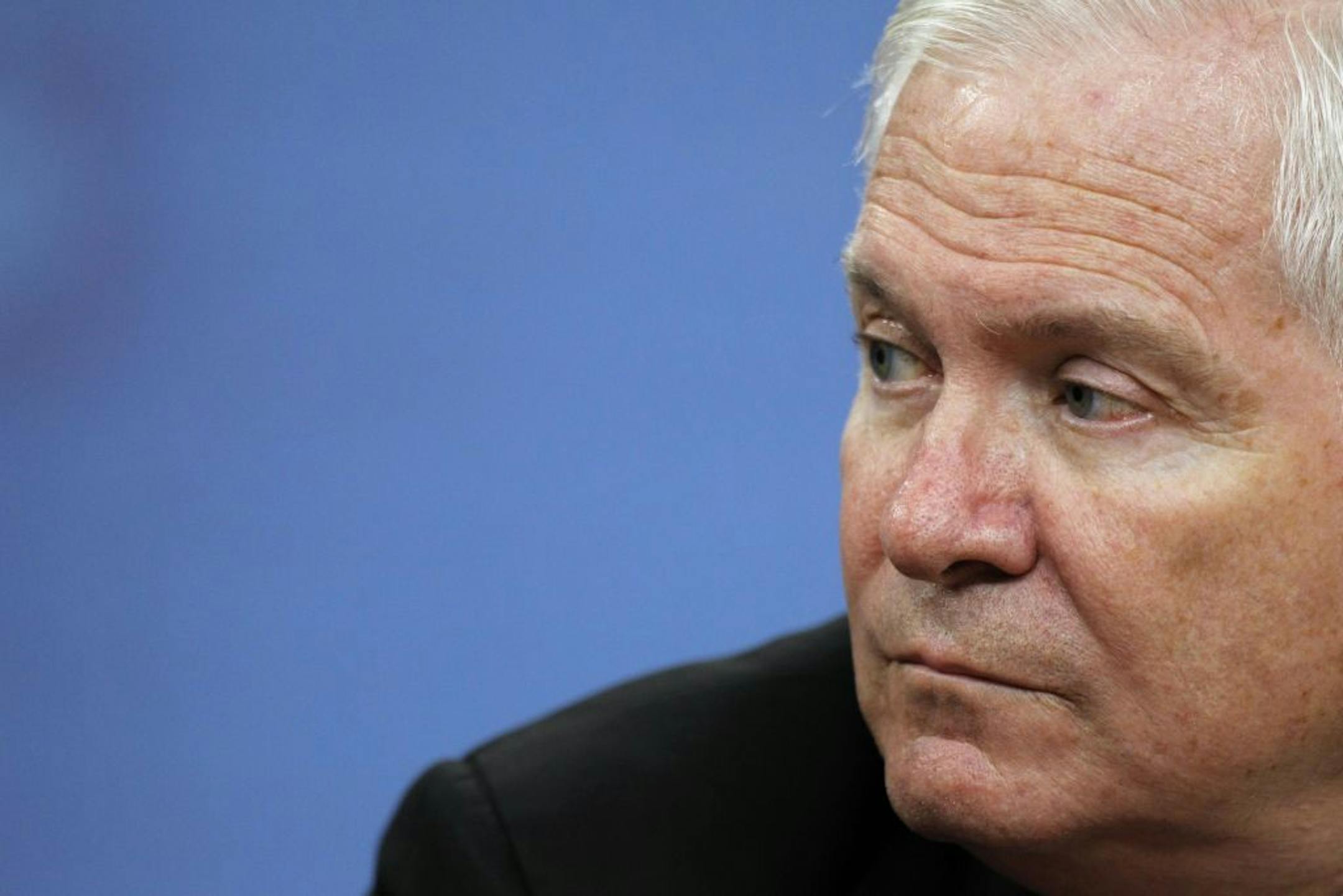 Secretary of Defense Robert Gates listens to a question during a media availability at the Pentagon Thursday, June 16, 2011 in Washington.