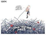 Sack cartoon: The COVID testing mess