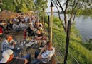 The patio bar at Psycho Suzi's in northeast Minneapolis takes full advantage of its site along the Mississippi River.