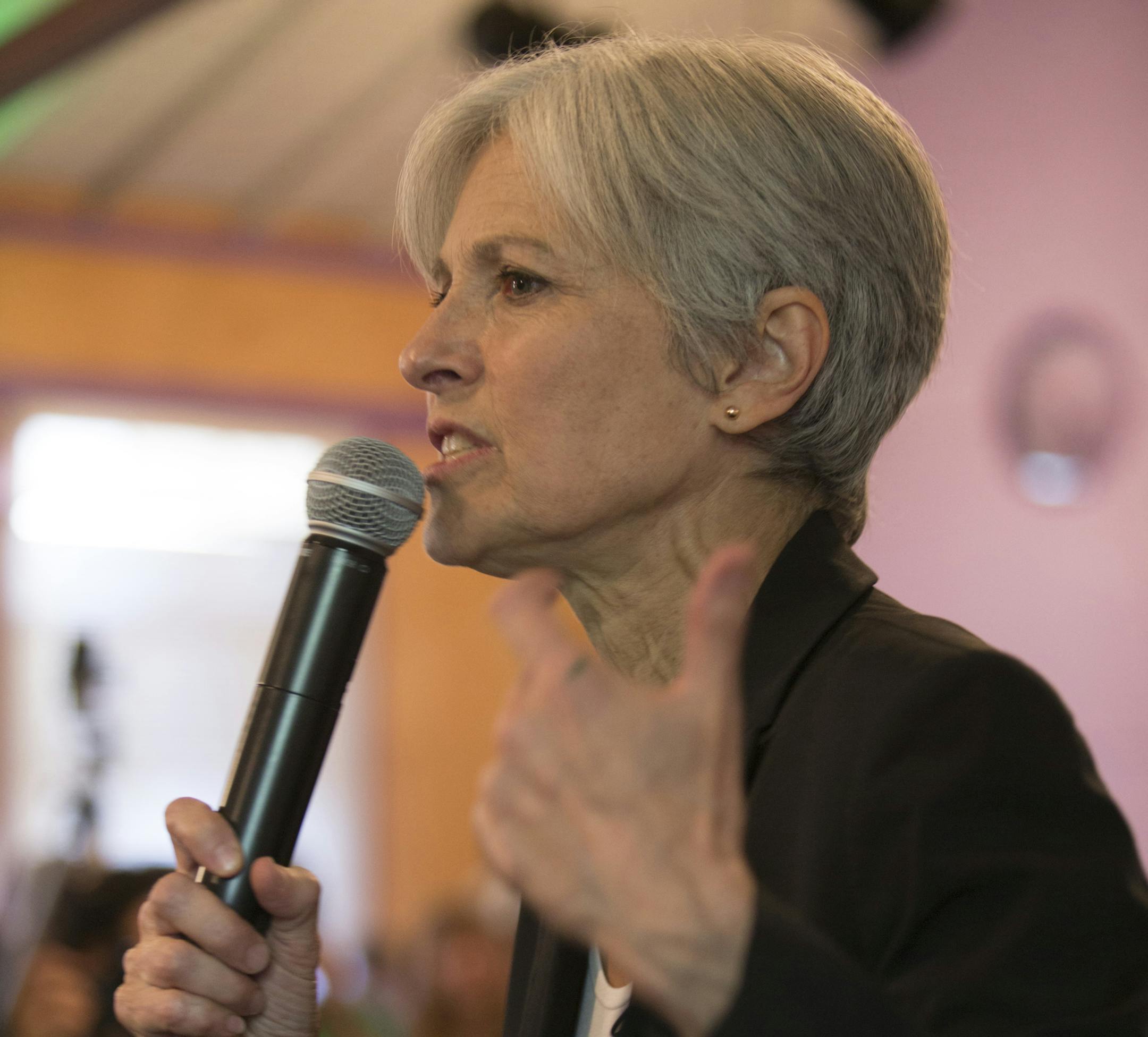FILE - In this Oct. 6, 2016 file photo, Green party presidential candidate Jill Stein in Oakland, Calif. Stein says America is running out of time.
Out of time to avert a climate disaster, out of time to alleviate millions of people from crushing student debt, and out of time to end conflicts she says are leading the U,S. toward nuclear war. The 66-year-old Massachusetts doctor and Green Party candidate is offering an aggressive set of policy prescriptions to avoid such disasters in her longshot
