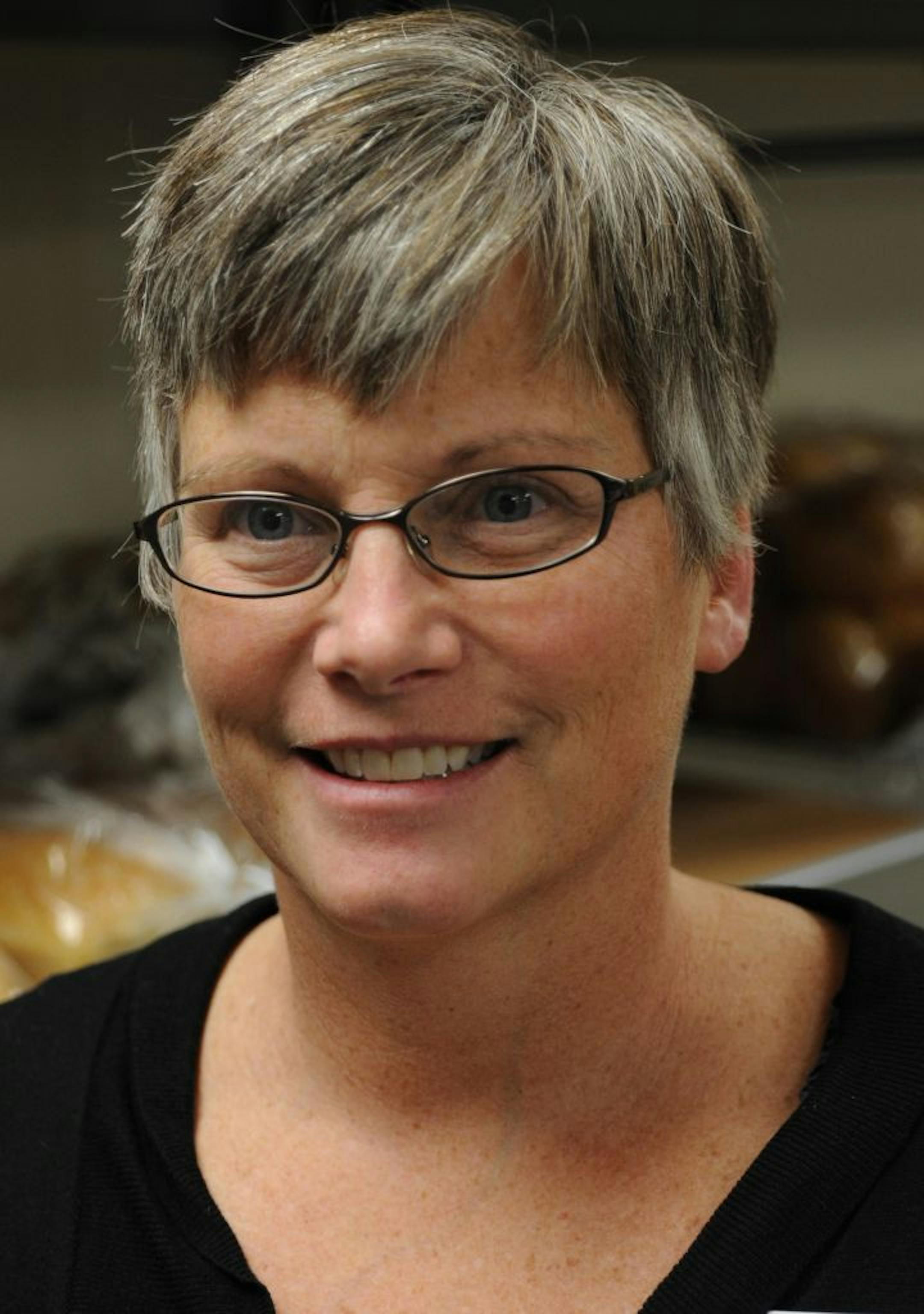 The Pantry in Eagan, Minn, is a food shelf that's part of the Eagan Resource Center, and has a goal this year of giving its clients 70 percent fresh and perishable food instead of a cart full of cans and boxed goods. Volunteers stock the shelves each morning with fruits and vegetables. Lisa Horn is Executive Dir.of the Pantry