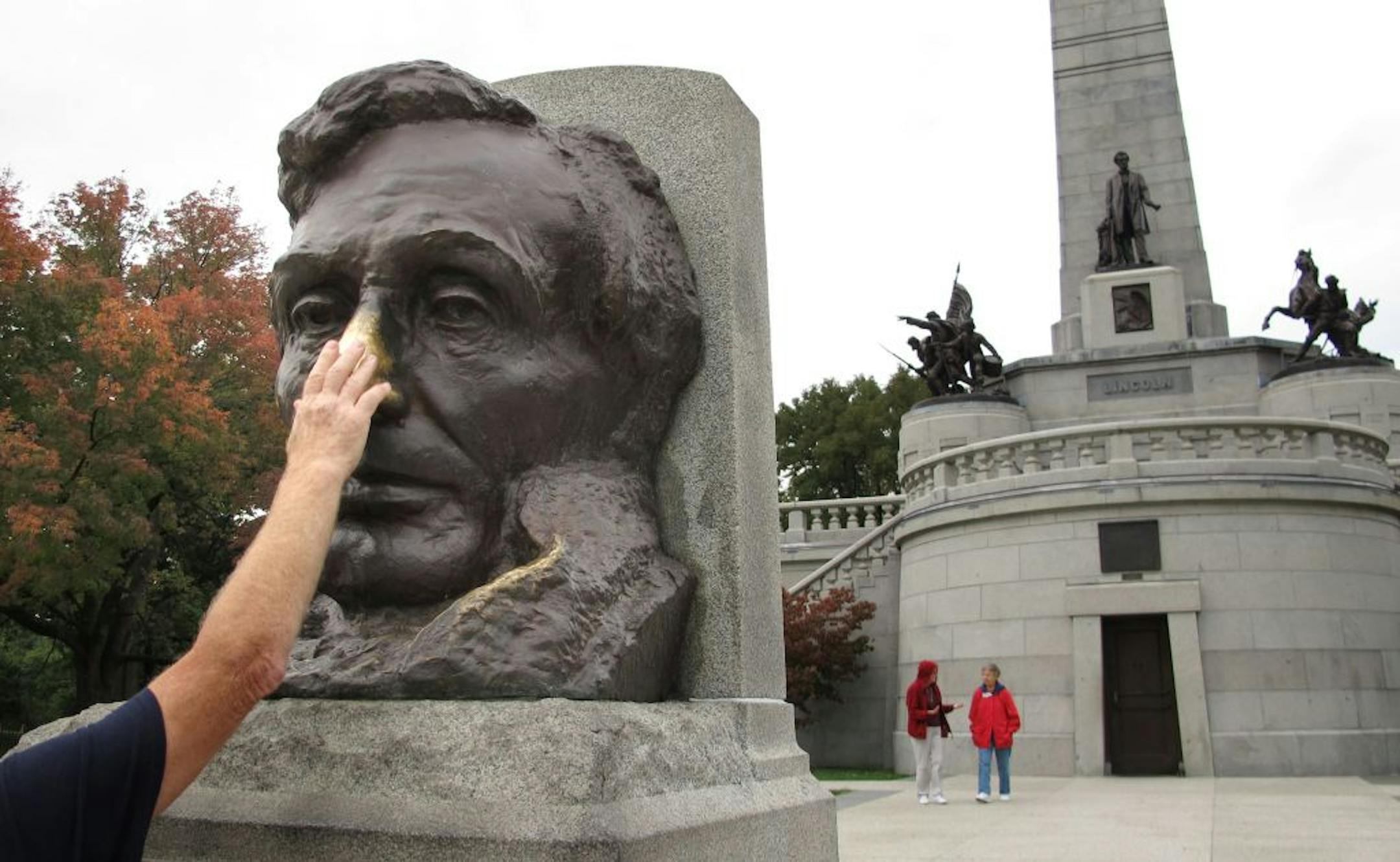 Lincoln Tomb in Springfield, Ill., is the final resting spot for Abraham Lincoln, his wife, Mary Todd Lincoln, and three of their four sons. rubbing the nose of his bust there allegedly brings good luck.