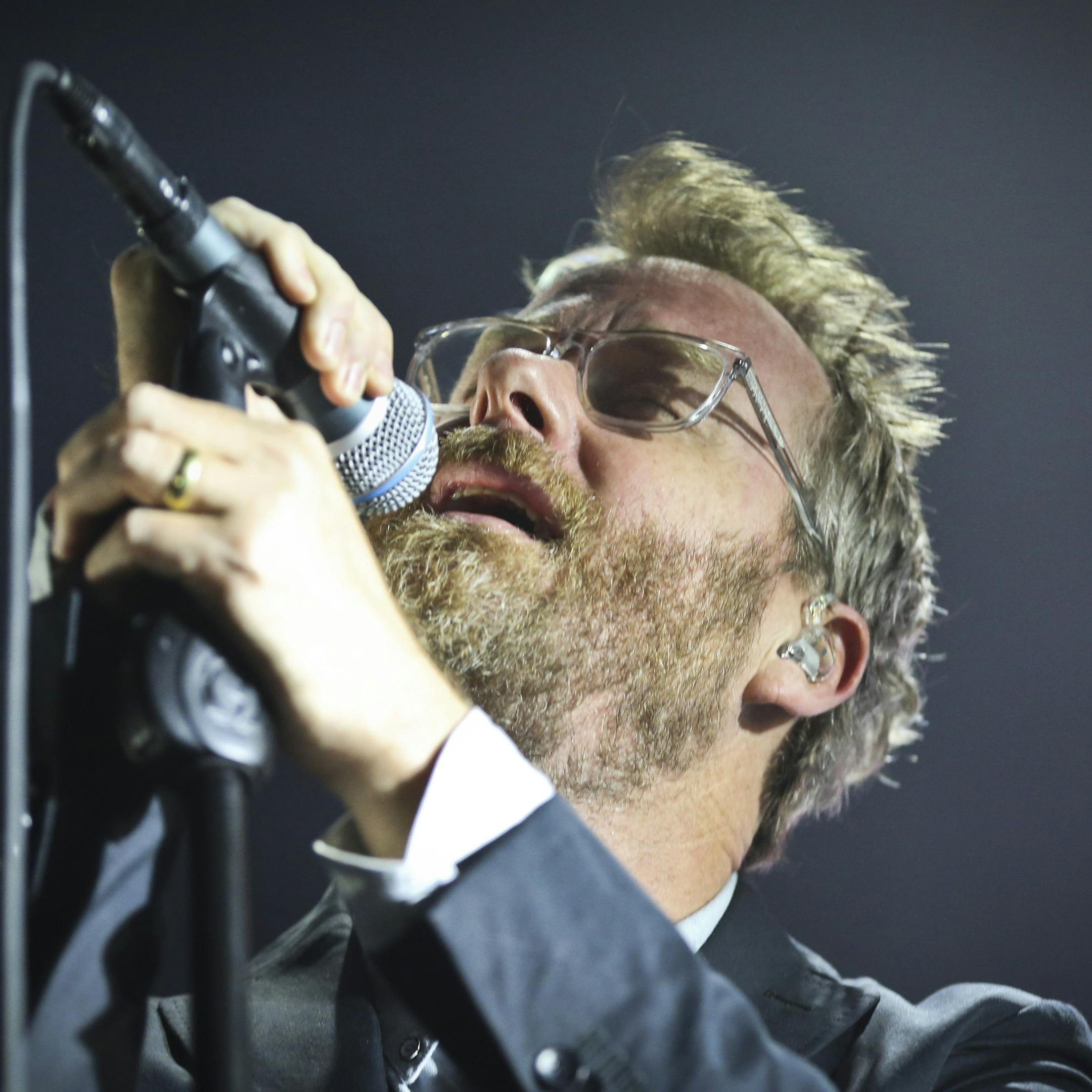 Lead singer Matt Berninger of The National performed with the band at Roy Wilkins Auditorium in St. Paul, Minn. on Tuesday August 6, 2013. ] (RENEE JONES SCHNEIDER • reneejones@startribune.com)