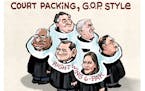 Sack cartoon: Court packing