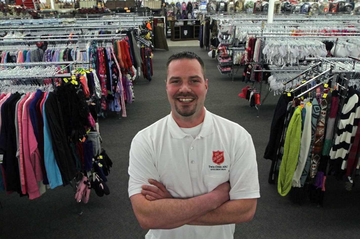 (center) Store Manager Josh Hagberg and his staff are getting ready for the grand opening of the new Salvation Army store in Fridley that will have new items for sale. The store will have one-of-a-kind, new items, and is slated to open in mid-January. Hagberg was once on the street, and has graduated from the Salvation Army's rehab program. He talks about his new start as the new year begins.