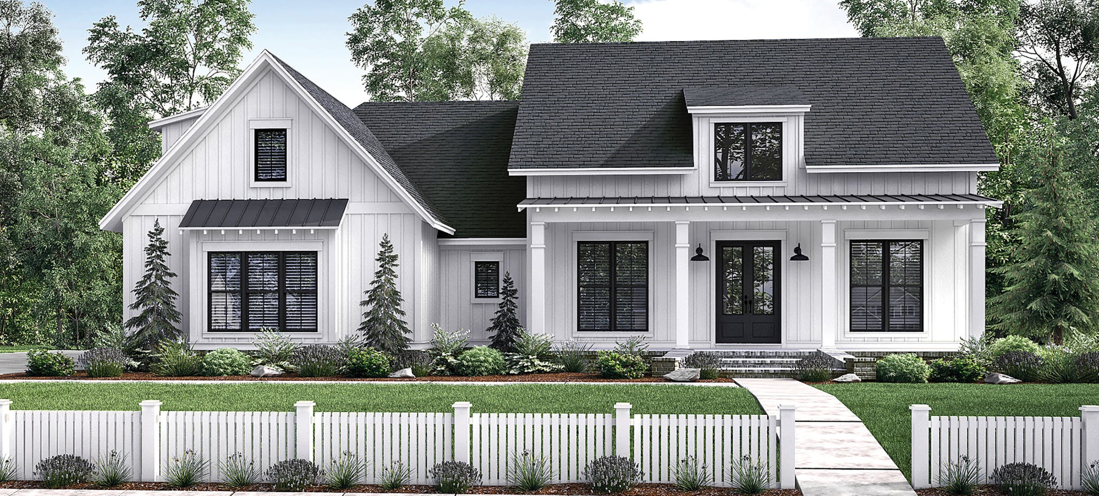 Home plan: Cool, modern farmhouse