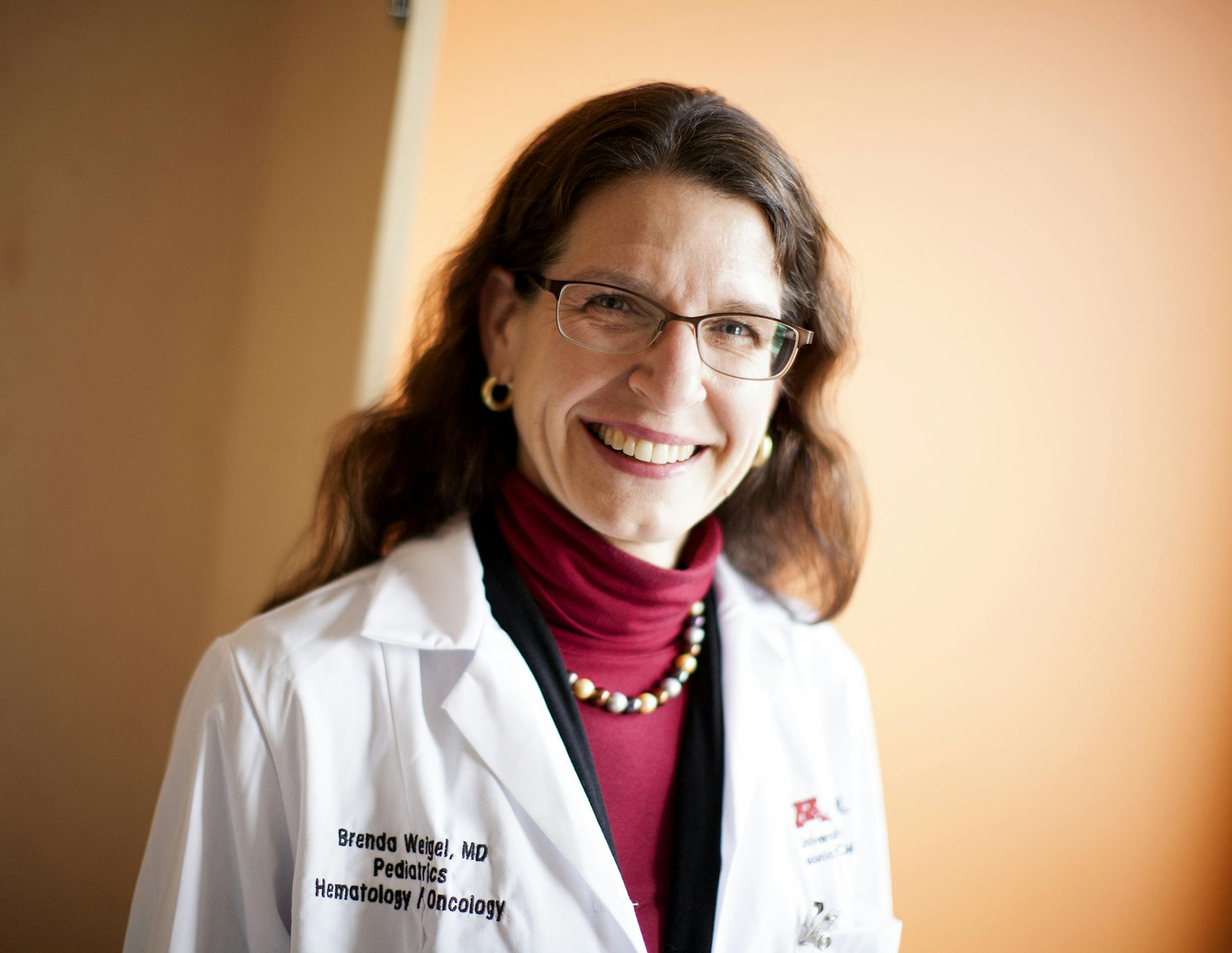 Dr. Brenda Weigel was Zach Sobiech&#xed;s doctor and friend. She is also the coordinator of the osteosarcoma &#xec;dream team&#xee; of researchers that are working together, cross-discipline, to study the rare bone cancer. Photographed at the University of Minnesota Masonic Children's Hospital in Minneapolis February 10, 2016. (Courtney Perry/Special to the Star Tribune)