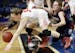 Anna Hughes (5) of Orono and Cayle Hovland (33) of Willmar chased a loose ball in the second half.