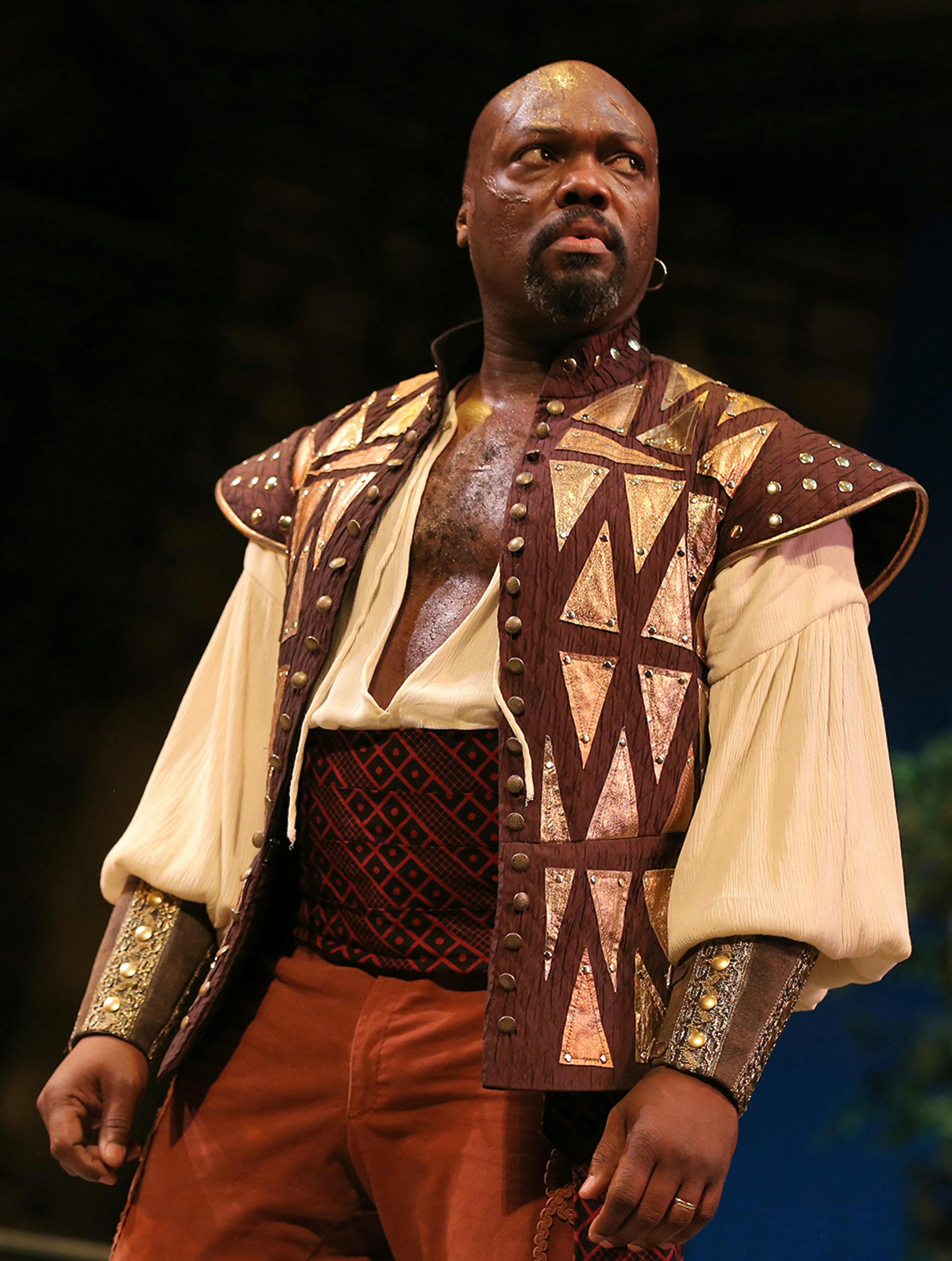 Peter Macon (Othello) in the Guthrie’s production of William Shakespeare’s “Othello.”.