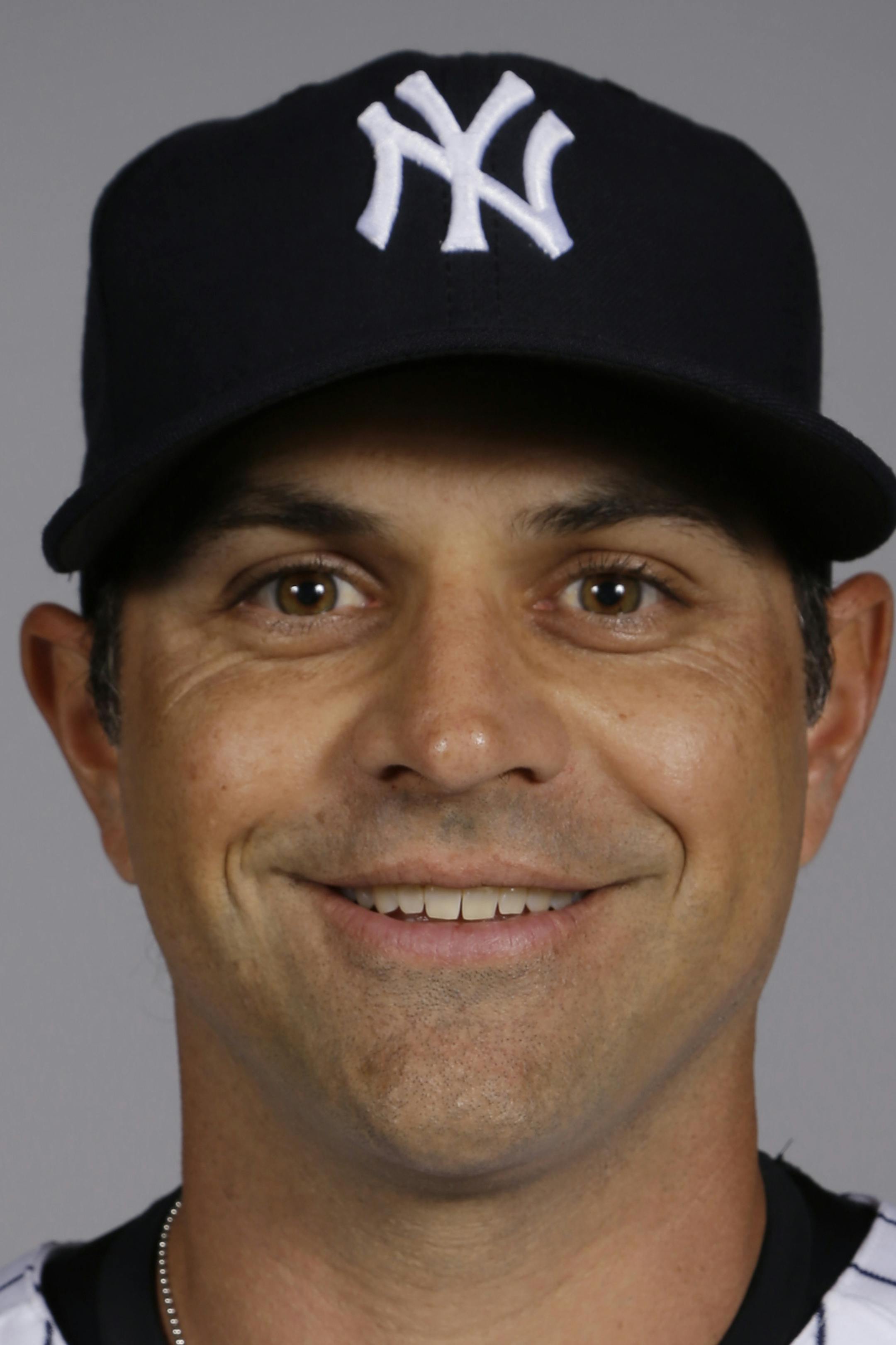 This is a 2014 photo of infielder Brian Roberts of the New York Yankees baseball team. This image reflects the Yankees active roster as of Saturday, Feb. 22, 2014, when this image was taken. (AP Photo/Charlie Neibergall) ORG XMIT: FLCN