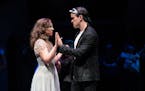 Kate Eastman (Juliet) and Ryan-James Hatanaka (Romeo) in the Guthrie Theater's production of "Romeo and Juliet" by William Shakespeare, directed by Jo