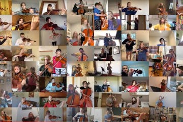 350 young musicians from the Greater Twin Cities Youth Symphonies' 9 school-year orchestras participated in a virtual video to replace the show they u