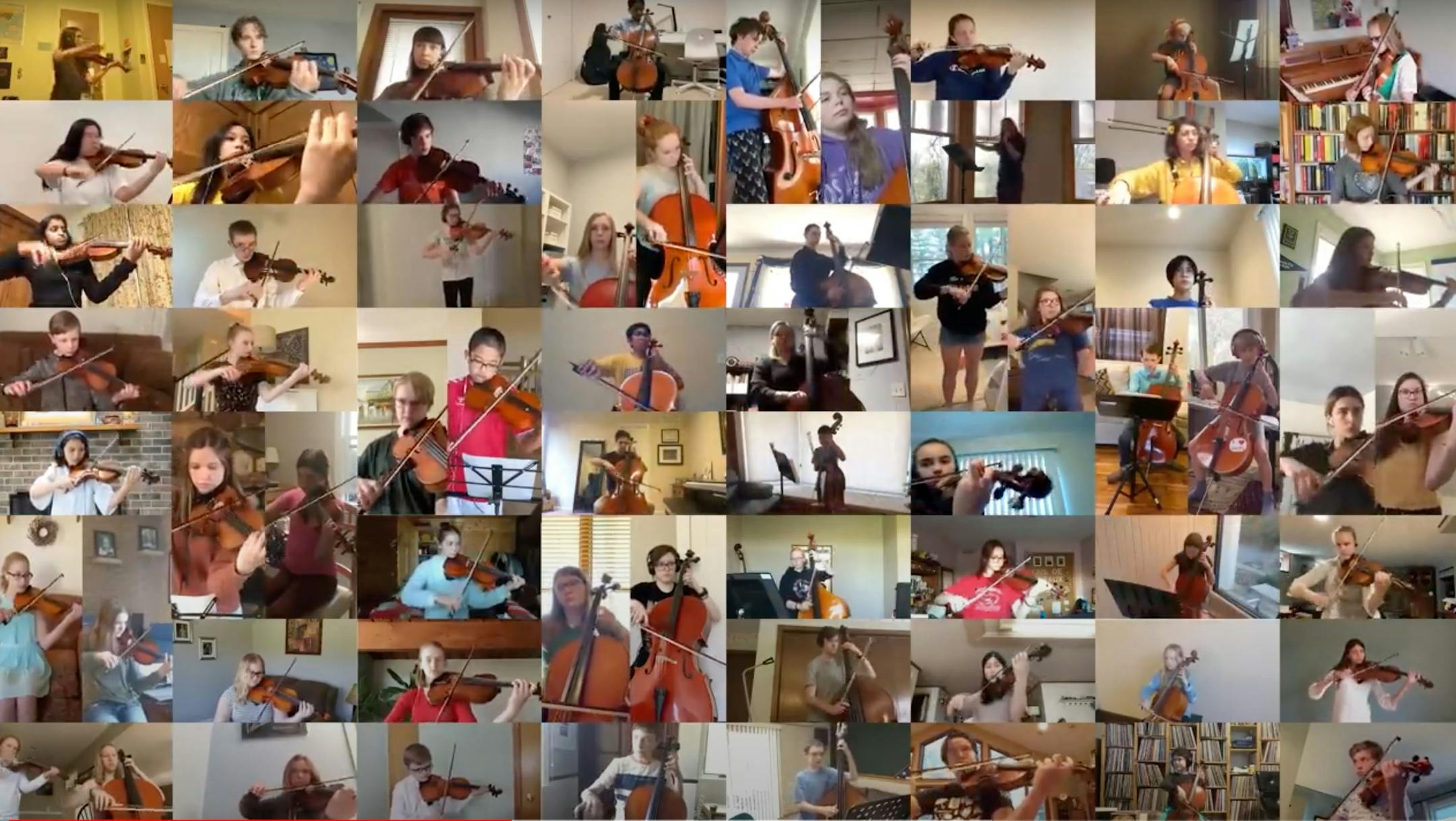 350 young musicians from the Greater Twin Cities Youth Symphonies' 9 school-year orchestras participated in a virtual video to replace the show they usually perform together at Orchestra Hall in Minneapolis.